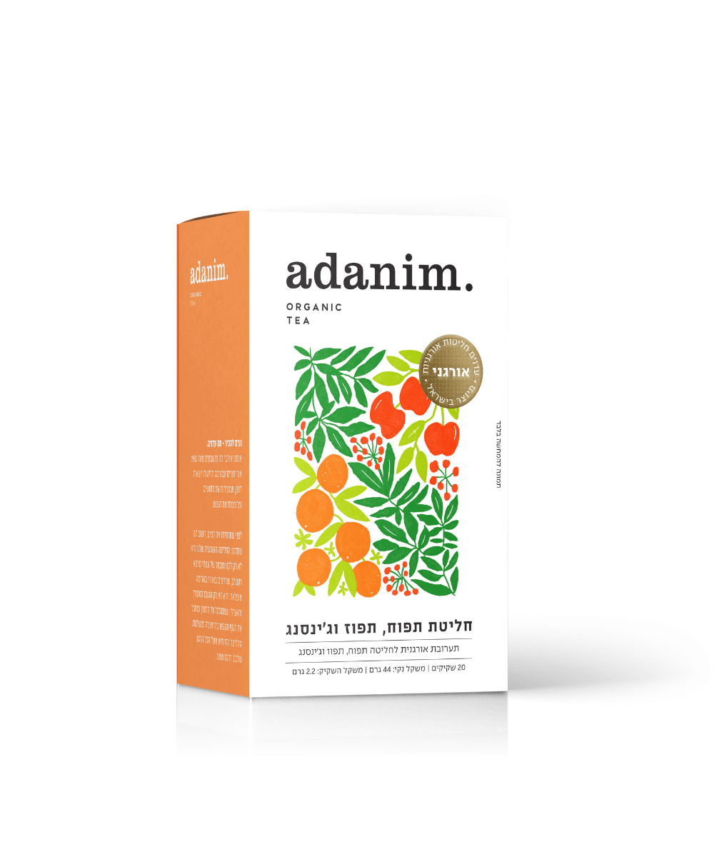 חליטת תפוח, תפוז וג’ינסנג אורגנית