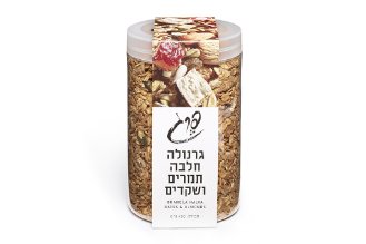 גרנולה חלווה תמרים ושקדים