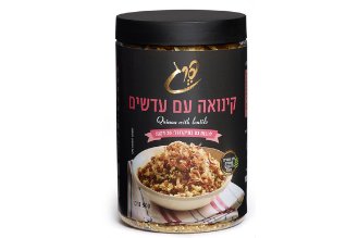 קינואה עם עדשים